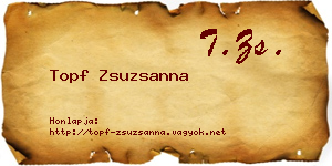 Topf Zsuzsanna névjegykártya