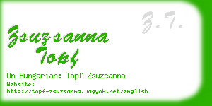 zsuzsanna topf business card